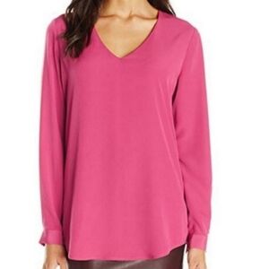 NYDJ Modern Tunic Blouse Berry Tweed purple M